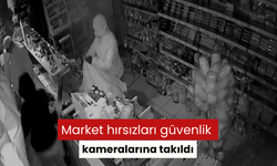 Market hırsızları güvenlik kameralarına takıldı