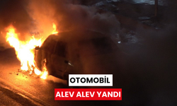 Fiat Tofaş otomobil alev alev yandı