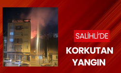 Salihli’de korkutan çatı yangını