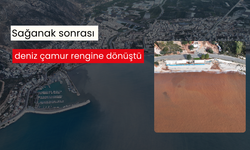 Sağanak sonrası deniz çamur rengine dönüştü