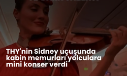 THY'nin Sidney uçuşunda kabin memurları yolculara mini konser verdi