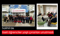 Salihli’de liseli öğrenciler yaşlı çınarları unutmadı