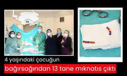 4 yaşındaki çocuğun bağırsağından 13 tane mıknatıs çıktı