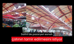 Salihli’de pazaryeri esnafı çatının tamir edilmesini istiyor