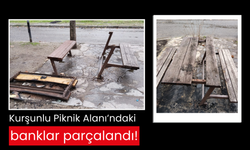 Kurşunlu Piknik Alanı’ndaki banklar parçalandı!