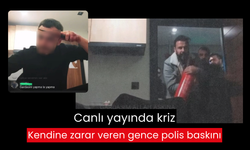 Canlı yayında kriz: Kendine zarar veren gence polis baskını, o anlar kameraya yansıdı