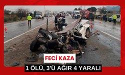 Denizli-Manisa yolunda feci kaza: 1 ölü, 4 yaralı