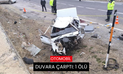 Otomobil duvara çarptı: 1 ölü