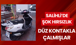 Salihli’de park halindeki motosiklet çalıntı çıktı