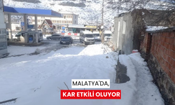 Malatya'da, kar etkili oluyor