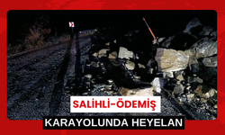 Son dakika.. Salihli’de heyelan: Ulaşım tek şeritten sağlanıyor