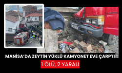 Zeytin yüklü kamyonet eve çarptı: 1 ölü, 2 yaralı