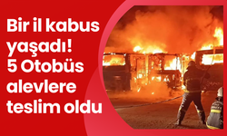 Bir il kabus yaşadı! 5 Otobüs alevlere teslim oldu