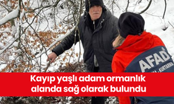 Kayıp yaşlı adam ormanlık alanda sağ olarak bulundu