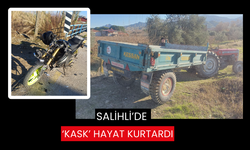 Salihli’deki trafik kazasında kask, ‘hayat kurtardı’