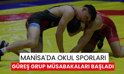 Manisa'da Okul Sporları Güreş Grup Müsabakaları başladı