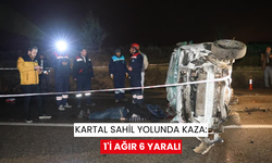 Kartal sahil yolunda kaza: 1'i ağır 6 yaralı