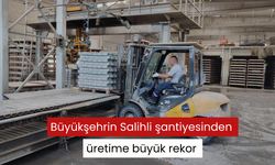 Büyükşehrin Salihli şantiyesinden üretime büyük rekor