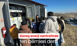 Güneş enerji santralinde fen bilimleri dersi