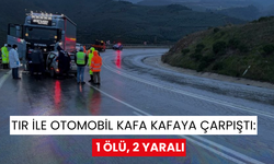 Tır ile otomobil kafa kafaya çarpıştı: 1 ölü, 2 yaralı