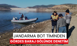 Jandarma Bot Timinden Gördes Baraj Gölünde denetim