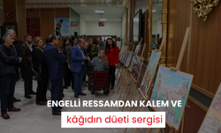 Engelli ressamdan Kalem ve kâğıdın düeti sergisi