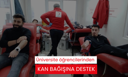 Sarıgöl'de Üniversite öğrencilerinden kan bağışına destek