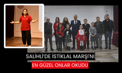 Salihli’de İstiklal Marşı'nı en güzel onlar okudu