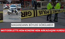 Motosiklette kendini ve arkadaşını vurdu! Dehşet anları kamerada