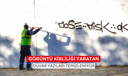 Görüntü kirliliği yaratan duvar yazıları temizleniyor