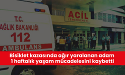 Bisiklet kazasında ağır yaralanan adam 1 haftalık yaşam mücadelesini kaybetti