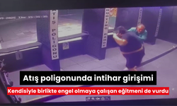 Güvenlik kamerasına yansıyan dehşet: Poligonda silahlı intihar girişimi