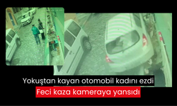 Yokuştan kayan otomobil kadını ezdi: Feci kaza kameraya yansıdı