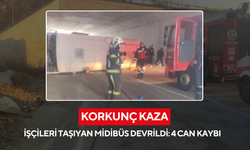 İşçi servisi devrildi: 4 ölü, 19 yaralı