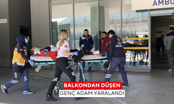 Balkondan düşen genç adam yaralandı