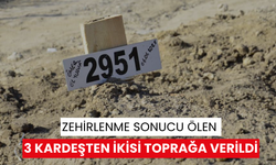 Zehirlenme sonucu ölen 3 kardeşten ikisi toprağa verildi