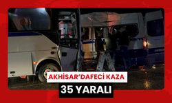 Akhisar’da iki işçi servis çarpıştı: 35 yaralı