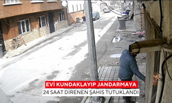 Evi kundaklayıp jandarmaya 24 saat direnen şahıs tutuklandı