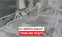 Su biriken inşaat temeline düştü