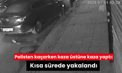 Polisten kaçarken kaza üstüne kaza yaptı: Kısa sürede yakalandı