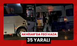 Akhisar’da iki işçi servis çarpıştı: 35 yaralı