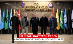 Manisalı Gazetecilerden Afyon İl Emniyet Müdürü Mahmut Ay'a ziyaret