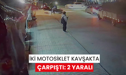 İki motosiklet kavşakta çarpıştı: 2 yaralı