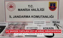 Üç şahsın yapılan üst ve araç aramasında uyuşturucu maddeler ele geçirildi