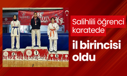 Salihlili öğrenci karatede il birincisi oldu