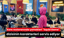 Ankara'da bir  restoranında yemekleri "Squid Game" dizisinin karakterleri servis ediyor