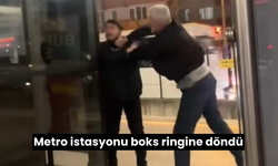 Metro istasyonu boks ringine döndü