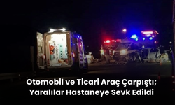 Otomobil ve Ticari Araç Çarpıştı; Yaralılar Hastaneye Sevk Edildi