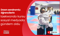 Down sendromlu öğrencilerin taekwondo kursu sosyal medyada gündem oldu