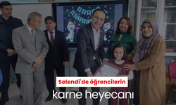 Selendi'de öğrencilerin karne heyecanı